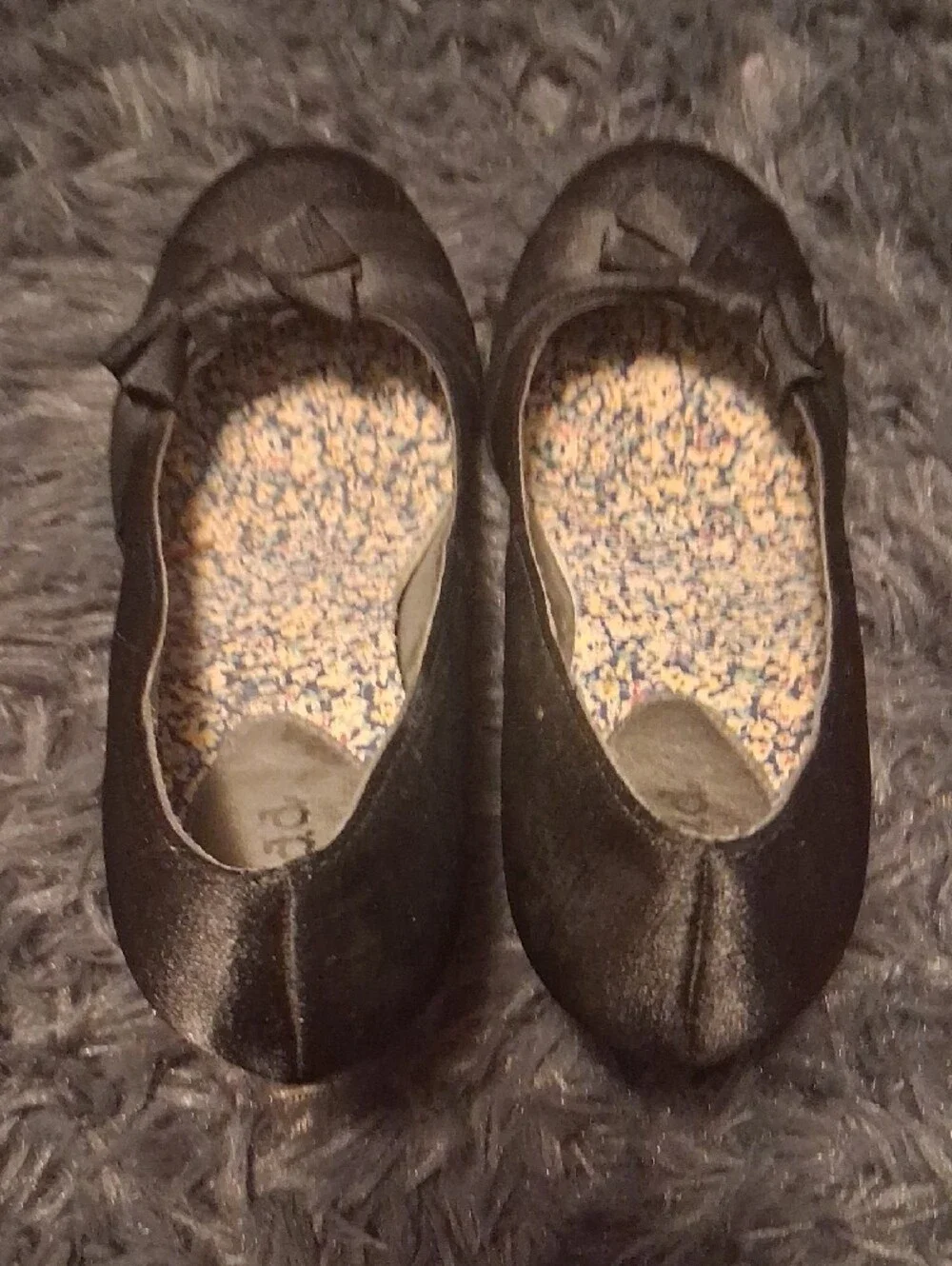 Mudd Women's Black Bow-Accent Round-Toe Flats